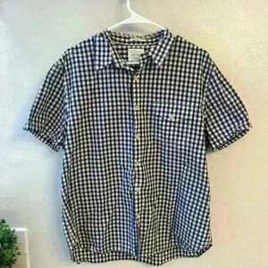 Men's Lucky Brand short sleeve button down size XL, checkered print
